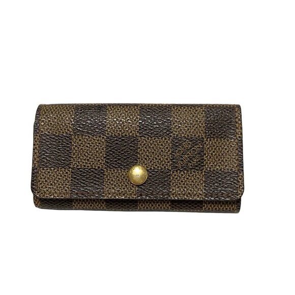Auth LOUIS VUITTON Multicles 4 N62631 Ebene Damier - CT2009 Key Case - Picture 1 of 6